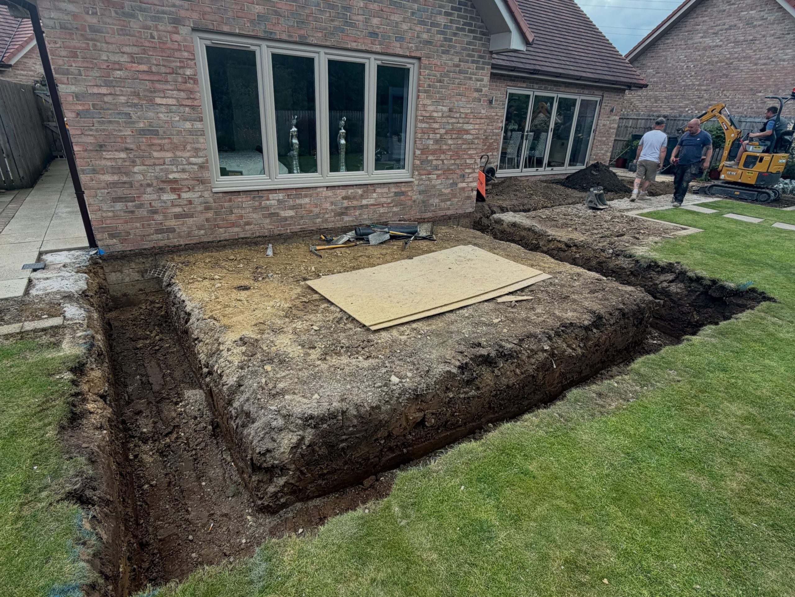Groundwork and foundation excavation for a house extension in Hartlepool Groundwork and foundation excavation for a house extension in Hartlepool